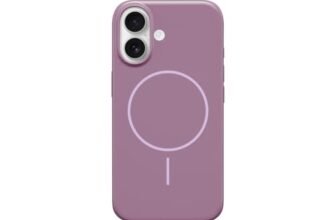 Beats Custodia per iPhone 16 – Custodia protettiva MagSafe, resistente ai graffi, sottile, fodera in microfibra – Tramonto viola