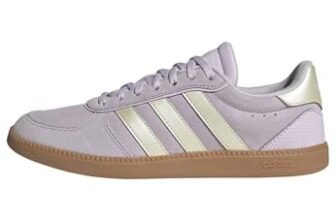 adidas Donna BREAKNET Sleek Shoes, Ice Lavender/Ice Gold Met./GUM10, 40 EU