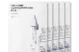 Face D – Maschera Viso Pure Plump Idratante con Acido Ialuronico e Provitamina B5, 5 unità