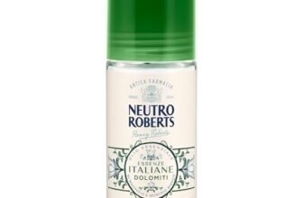 Neutro Roberts, Deodorante Roll-on Dolomiti Senza Sali di Alluminio, Zero Macchie, con Olio Essenziale di Magnolio e Muschio bianco, Con Puro Olio di Glicerina, Deodorante Donna e Uomo, 50 ml, 48h