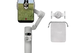 DJI Osmo Mobile 7 Stabilizzatore per iPhone, Android, Treppiede integrato, Ultra-leggero, Stabilizzatore 3 assi per smartphone, ActiveTrack 7.0, ShotGuides, Editing a un tocco, 10 ore di autonomia