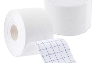 Sport Tape Adesivo – Nastro Sportivo Set da 2 Rotoli per Supporto Muscolare – Elastico e Traspirante