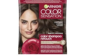 Garnier Color Shampoo Retouch Colorazione permanente castano – 100% copertura capelli bianchi – dura fino a 4 settimane