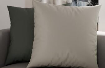 PETTI Artigiani Italiani – Coppia di Federe Cuscino 80×80 cm in Microfibra, Cuscini Arredo Camera da Letto, Divano, Set 2 Fodere Copricuscino, Federa Double Face Grigio Chiaro e Scuro