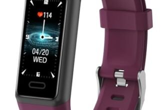 Cloudpoem Contapassi Polso Donna Bambina Orologio Fitness Smartwatch Donna Cardiofrequenzimetro Cronometro Smartband Conta Calorie KM Sonno Notifice Messaggi Impermeabile IP68 per Android iOS Viola