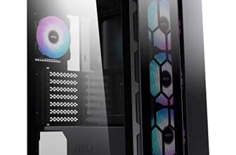 MSI MPG GUNGNIR 110R Mid-Tower Case PC Gaming (nero, 4 x 120 mm Ventole ARGB, USB 3.2 Gen2 Type-C, Pannello in vetro temperato, Filtro antipolvere magnetico, Mystic Light RGB, ATX, m-ATX, Mini-ITX)