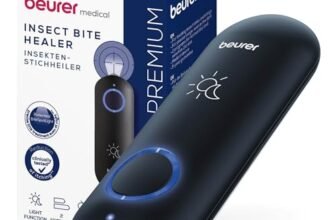 Beurer BR 90 Dopopuntura Giorno&Notte con Luce LED, Post Punture di Zanzare e Morsi d’Insetto senza Additivi Chimici, Allevia Prurito e Gonfiore grazie al calore localizzato, Nero