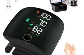 XUXLEKK Misuratore Pressione LCD Digitale, Misuratore Di Pressione Da Polso Con Touch Screen LED, Misuratori Di Pressione Sanguigna Da Polso, Monitor Automatico Della Pressione Sanguigna Da Polso