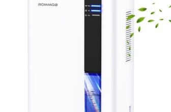 Deumidificatore Casa Muffa, ROMMQB 3000ML Deumidificatore Portatile Piccolo per Cantina, Bagno, Camera da Letto, Dehumidifier Smart Deumidificatori Elettrico con Spegnimento Auto, 5 Luci Notturne