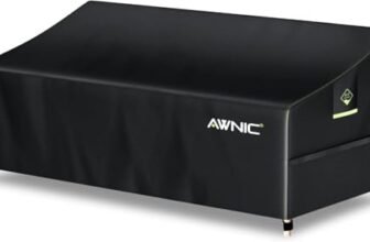 AWNIC Telo Copridivano 3 Posti da Esterno Impermeabile, Resistente ai Raggi UV e agli Strappi Copertura Divano Esterno da Giardino 420D Poliestere 220x85x61/71cm