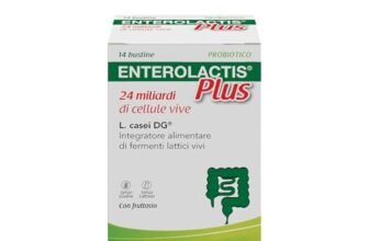 Enterolactis Plus, confezione da 14 bustine: fermenti lattici, probiotici, supporto per equilibrare la flora intestinale alterata