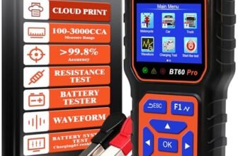 BT60 Pro Tester per Batterie Auto 100-3000 CCA con Stampa Cloud 6V 12V 24V AGM Litio Gel Analizzatore Digitale Alternatore Automobilistico Sistema di Avviamento e Carica per Auto Moto Camion Furgoni