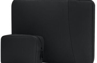 Cozary Custodie PC 14 Pollici Portatile, Custodia Computer Notebook, con Piccola Custodia, Leggera Impermeabile Borsa Porta PC con Tasca Frontale, per MacBook Air/Huawei/Lenovo/HP/Samsung, Nero