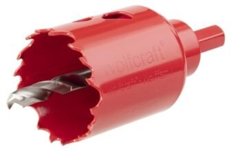 wolfcraft Sega a tazza bimetallica ⌀ 40 mm I 5469000 I Per materiali da costruzione a secco, legno, plastica e metalli, profondità di taglio 40 mm