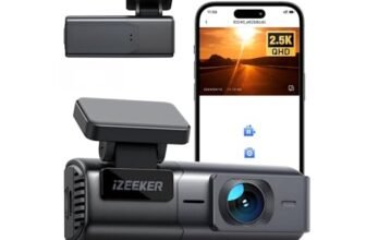 iZEEKER 2.5K Dash Cam Auto WiFi Dash Camera, Mini Telecamera Auto 1440P Dashcam Anteriore con App, Visione Notturna, WDR, G-Sensor, Registrazione in Loop, Monitor di Parcheggio