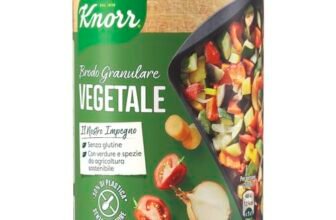 Knorr Brodo Granulare Verdure – Brodo Vegetale Sostenibile, Senza Glutine, Lattosio e Conservanti, Ricco di Sapore, Ideale per Minestrone, Zuppe e Verdure alla Griglia