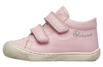 Naturino Scarpine Primi Passi in Pelle, Bianco-Rosa 17