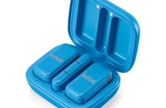 RØDE Wireless Micro – Microfono wireless compatto, due microfoni con custodia di ricarica per la creazione di contenuti su smartphone – USB-C, Blu