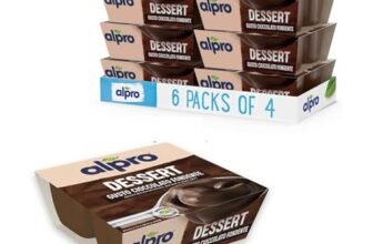ALPRO DESSERT, Alternativa Vegetale al Budino al gusto CIOCCOLATO FONDENTE, Morbido e Goloso, Naturalmente Senza Lattosio – 6 confezioni da 4×125 g