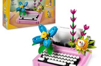 LEGO Creator 3 in 1 Macchina da Scrivere con Fiori Giocattolo – Si Trasforma in Keytar o in Vaso di Fiori con Penna e Taccuino – Regalo di Compleanno Creativo per Bambine e Bambini da 8 Anni – 31169