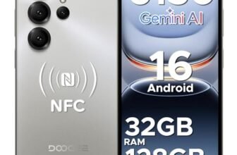 DOOGEE NOTE 56X PRO Android 16 Smartphone, 6150mAh Batteria,UNISOC T7225 Telefono, 6.56″HD+90Hz Display, 32GB+128GB, 13MP+8MP Cellulare, NFC/Widevine L1/Face Unlock/Side Fingerprint Recognition, Plain