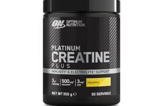 Optimum Nutrition Platinum Creatina Plus in Polvere, Gusto Ananas, 350g, 50 Porzioni
