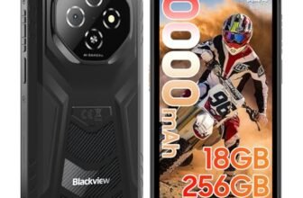 Blackview Fort 1 Rugged Smartphone Android 15, Batteria 10000mAh Telefono Indistruttibile, Gemini AI, 18(6+12) GB+256GB/2TB TF Celluare Antiurto, 6.56″ HD+, 4G/NFC/OTG/Fingerprint/GPS/2 Anni Garanzia