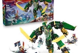 LEGO NINJAGO 2in1 Jet Mech di Lloyd – Action Figure Trasformabile in Aereo Giocattolo – 5 Minifigure, una Moto e un Drago Spettro – Regalo per Bambini da 9 Anni Fan di La Rivolta dei Draghi – 71845