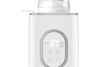 Vicloon Scaldabiberon Portatile 8 in 1, Sterilizzatore per Biberon con Funzioni di Temperatura Costante 24 ore su 24/Riscaldamento Rapido/Sterilizzazione/Riscaldamento Temporizzato