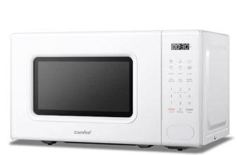 COMFEE’ Forno a Microonde Digitale, 700W, 20L, 6 Menù Preimpostati, Express Cook, 11 Livelli di Potenza, Scongelamento, Funzione di Memorizzazione – Bianco – CM-E202CC(WH)