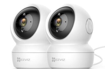 EZVIZ C6N Telecamera Wi-Fi Interno 1080p Videocamera Sorveglianza Interno Pan/Tilt/Zoom Compatibile con Alexa, Rotazione a 360°, Visione Notturna, Tracciamento del Movimento e Audio Kit 2