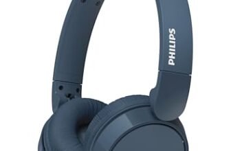 Philips TAH4209BL Cuffie On-Ear wireless bluetooth leggere con isolamento acustico passivo – 55 ore di riproduzione, suono naturale, chiamate chiare, bassi dinamici, 2 ore di carica USB-C- Blu