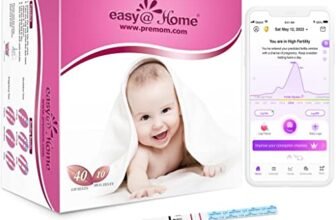 Easy@Home 40 Test Ovulazione e 10 Test Gravidanza, Aumenta le tue Probabilità di Rimanere Incinta, Altamente Preciso, Combinato con APP Premom Monitor Donna Fertilità
