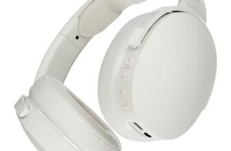 Skullcandy Hesh Evo Cuffie Wireless Over-Ear con Bluetooth, Bassi Multisensoriali, Cancellazione del Rumore, 36 Ore di Autonomia, Design Comprimibile – Bianco