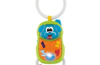 Chicco Trillino Telefono del Cucciolo, Trillino Sonaglio Elettronico con Luci e Suoni, 3-18 Mesi