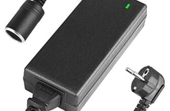 Shentian Presa accendisigari da, CA a CC Adattatore da 100 V-240 V a 12 V 8A Convertitore per caricabatteria per auto (Black 12V 8A)