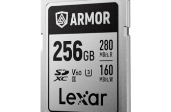 Lexar ARMOR SILVER PRO Scheda SD 256 GB, Scheda di memoria UHS-II, acciaio inossidabile, C10, U3, V60, video UHD 6K, fino a 280 MB/s in lettura, 160 MB/s in scrittura, scheda SDXC per DSLR/fotocamera