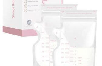 120 Pezzi Sacchetti Latte Materno, 250ml / 8oz Bustine Latte Materno Congelare Contenitori Latte Materno per l’allattamento al Seno Senza BPA a Prova di Perdite