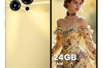 OUKITEL C69 Smartphone Android 15-7.2″ HD+ 120Hz Grande Schermo, 24GB RAM+256GB ROM TF/1TB Telefono Cellulare, 64MP+8MP Camera 6000mAh Cellulare 2025, 4G Dual SIM/Fingerprint/Face ID/NFC/OTG, Or