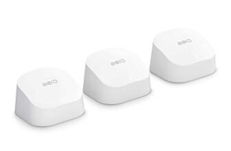 Router wi-fi mesh Amazon eero 6 | Ethernet 500 Gbps | Fino a 420 m² | Connessione di oltre 75 dispositivi | Confezione da 3 | Modello 2021