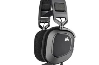 Corsair HS80 RGB USB Cuffia Gaming con Microfono Premium con Audio Surround 7.1, Microfono Broadcast Omnidirezionale, Controlli per Volume e Mute sul Padiglione, Illuminazione RGB Dinamica, Carbonio