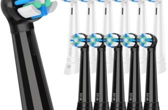 iO Testine Spazzolino Elettrico, Confezione da 12 Testine di Ricambio Compatibile con Oral B iO 2 3 4 5 6 7 8 9 10 serie, Setole morbide delicate sulle gengive, Nero/Bianco