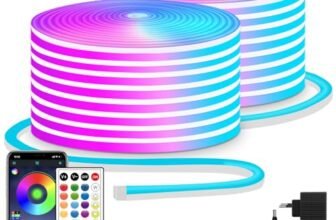 Segrass 30m Striscia LED, APP/telecomando, IP65 Impermeabile Flessibile Neon Lampada, 24V RGB LED-Band, Per Camera da Letto e Decorazione Esterna (2 rotoli da 15M)