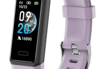 Cloudpoem Orologio Fitness Donna Orologio Contapassi Bambina Smartband con Cardiofrequenzimetro Cronometro Orologio Sportive per Conta Calorie KM Sonno Notifice Messaggi Impermeabile IP68 Regalo Donna