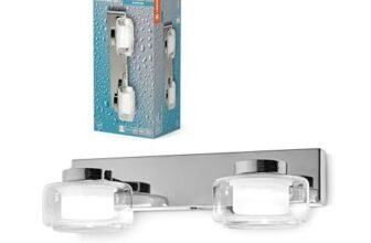 LEDVANCE ORBIS Flame lampada da parete e soffitto con LED, cromo, 11W, 700lm, 3000/4000K,(bianco freddo/bianco caldo), protezione IP44 contro corpi estranei e spruzzi d’acqua