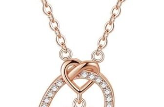 LIHELEI Collana Donna Argento, S925 Argento 26 Lettera Maiuscola Con Zirconi Collana Moglie Mamma Fidanzata Compleanno Natale Anniversario Festa Della Mamma Gioielli Donna Regalo – N(Oro rosa)