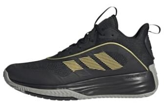 Adidas Uomo Own The Game 3 Shoes, Core Black/Gold Metallic/Mgh Solid Grey, 44 EU