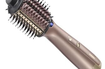 BaByliss Air Power Volume 2in1 Styler e asciugacapelli, da capelli bagnati ad asciutti, spazzola asciugacapelli volumizzante per capelli da medi a lunghi, 3 temperature, funzione ionica, oro, AS95E
