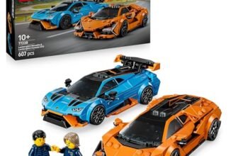 LEGO Speed Champions Lamborghini Revuelto e Huracán STO – Modellini di Auto da Corsa – Macchine Giocattolo con 2 Minifigure dei Piloti – Regalo di Compleanno per Bambini da 10 Anni in su – 77238
