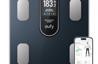 eufy C20 Bilancia pesapersone intelligente , bilancia digitale per grasso corporeo, grande display TFT, Bluetooth, 16 letture per peso, BMI e così via, multi-modalità, alta precisione